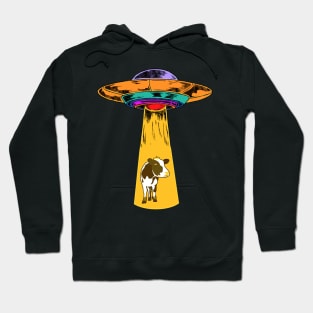 UFO Abducting a Cow Hoodie